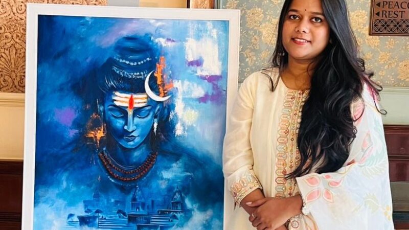 रंग, मौन और शिव : निवेक्षा रॉय के कैनवस पर काशी के बाबा विश्वनाथ